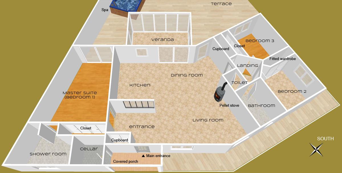 Floor plan of the house